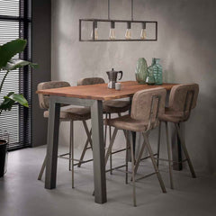 Bar Table Babs 147 – Solid Acacia Wood with U-Frame