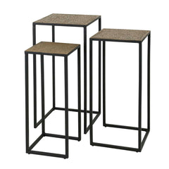 Plant Pedestal Set Mathilde – Metallic Bronze (Set of 3)